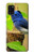 W3839 Bluebird of Happiness Blue Bird Hülle Schutzhülle Taschen und Leder Flip für Samsung Galaxy A31