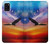 W3841 Bald Eagle Flying Colorful Sky Hülle Schutzhülle Taschen und Leder Flip für Samsung Galaxy A31