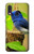 W3839 Bluebird of Happiness Blue Bird Hülle Schutzhülle Taschen und Leder Flip für Samsung Galaxy A40