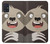 W3855 Sloth Face Cartoon Hülle Schutzhülle Taschen und Leder Flip für Samsung Galaxy A51 5G