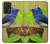 W3839 Bluebird of Happiness Blue Bird Hülle Schutzhülle Taschen und Leder Flip für Samsung Galaxy A52, Galaxy A52 5G