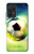 W3844 Glowing Football Soccer Ball Hülle Schutzhülle Taschen und Leder Flip für Samsung Galaxy A52, Galaxy A52 5G