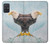 W3843 Bald Eagle On Ice Hülle Schutzhülle Taschen und Leder Flip für Samsung Galaxy A71 5G