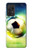 W3844 Glowing Football Soccer Ball Hülle Schutzhülle Taschen und Leder Flip für Samsung Galaxy A72, Galaxy A72 5G