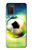 W3844 Glowing Football Soccer Ball Hülle Schutzhülle Taschen und Leder Flip für Samsung Galaxy A03S