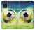 W3844 Glowing Football Soccer Ball Hülle Schutzhülle Taschen und Leder Flip für Samsung Galaxy A03S