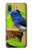 W3839 Bluebird of Happiness Blue Bird Hülle Schutzhülle Taschen und Leder Flip für Samsung Galaxy A04, Galaxy A02, M02