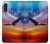 W3841 Bald Eagle Flying Colorful Sky Hülle Schutzhülle Taschen und Leder Flip für Samsung Galaxy A01