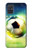 W3844 Glowing Football Soccer Ball Hülle Schutzhülle Taschen und Leder Flip für Samsung Galaxy A71