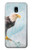 W3843 Bald Eagle On Ice Hülle Schutzhülle Taschen und Leder Flip für Samsung Galaxy J3 (2018), J3 Star, J3 V 3rd Gen, J3 Orbit, J3 Achieve, Express Prime 3, Amp Prime 3