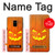 W3828 Pumpkin Halloween Hülle Schutzhülle Taschen und Leder Flip für Samsung Galaxy A8 (2018)