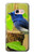 W3839 Bluebird of Happiness Blue Bird Hülle Schutzhülle Taschen und Leder Flip für Samsung Galaxy A3 (2017)