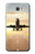 W3837 Airplane Take off Sunrise Hülle Schutzhülle Taschen und Leder Flip für Samsung Galaxy J7 Prime (SM-G610F)