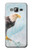 W3843 Bald Eagle On Ice Hülle Schutzhülle Taschen und Leder Flip für Samsung Galaxy J3 (2016)