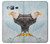 W3843 Bald Eagle On Ice Hülle Schutzhülle Taschen und Leder Flip für Samsung Galaxy J3 (2016)