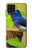 W3839 Bluebird of Happiness Blue Bird Hülle Schutzhülle Taschen und Leder Flip für Samsung Galaxy M22