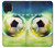 W3844 Glowing Football Soccer Ball Hülle Schutzhülle Taschen und Leder Flip für Samsung Galaxy M22