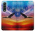 W3841 Bald Eagle Flying Colorful Sky Hülle Schutzhülle Taschen Flip für Samsung Galaxy Z Fold 3 5G