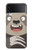 W3855 Sloth Face Cartoon Hülle Schutzhülle Taschen Flip für Samsung Galaxy Z Flip 3 5G