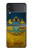 W3858 Ukraine Vintage Flag Hülle Schutzhülle Taschen Flip für Samsung Galaxy Z Flip 3 5G