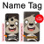 W3855 Sloth Face Cartoon Hülle Schutzhülle Taschen und Leder Flip für Huawei P30 lite