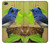 W3839 Bluebird of Happiness Blue Bird Hülle Schutzhülle Taschen und Leder Flip für Huawei P8 Lite (2017)