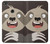 W3855 Sloth Face Cartoon Hülle Schutzhülle Taschen und Leder Flip für Huawei P8 Lite (2017)