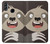 W3855 Sloth Face Cartoon Hülle Schutzhülle Taschen und Leder Flip für Huawei Honor 10 Lite, Huawei P Smart 2019