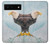 W3843 Bald Eagle On Ice Hülle Schutzhülle Taschen und Leder Flip für Google Pixel 6