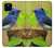W3839 Bluebird of Happiness Blue Bird Hülle Schutzhülle Taschen und Leder Flip für Google Pixel 5