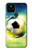 W3844 Glowing Football Soccer Ball Hülle Schutzhülle Taschen und Leder Flip für Google Pixel 5