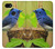 W3839 Bluebird of Happiness Blue Bird Hülle Schutzhülle Taschen und Leder Flip für Google Pixel 3a XL
