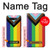 W3846 Pride Flag LGBT Hülle Schutzhülle Taschen und Leder Flip für LG K51S