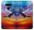W3841 Bald Eagle Flying Colorful Sky Hülle Schutzhülle Taschen und Leder Flip für LG V40, LG V40 ThinQ