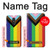 W3846 Pride Flag LGBT Hülle Schutzhülle Taschen und Leder Flip für LG Q Stylo 4, LG Q Stylus