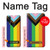 W3846 Pride Flag LGBT Hülle Schutzhülle Taschen und Leder Flip für Motorola One Action (Moto P40 Power)