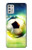 W3844 Glowing Football Soccer Ball Hülle Schutzhülle Taschen und Leder Flip für Motorola Moto G Stylus (2021)