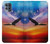 W3841 Bald Eagle Flying Colorful Sky Hülle Schutzhülle Taschen und Leder Flip für Motorola Moto G100