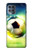 W3844 Glowing Football Soccer Ball Hülle Schutzhülle Taschen und Leder Flip für Motorola Moto G100