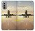 W3837 Airplane Take off Sunrise Hülle Schutzhülle Taschen und Leder Flip für Motorola Moto G51 5G