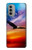 W3841 Bald Eagle Flying Colorful Sky Hülle Schutzhülle Taschen und Leder Flip für Motorola Moto G51 5G