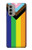 W3846 Pride Flag LGBT Hülle Schutzhülle Taschen und Leder Flip für Motorola Moto G51 5G