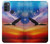 W3841 Bald Eagle Flying Colorful Sky Hülle Schutzhülle Taschen und Leder Flip für Motorola Moto G50