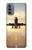 W3837 Airplane Take off Sunrise Hülle Schutzhülle Taschen und Leder Flip für Motorola Moto G31