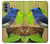 W3839 Bluebird of Happiness Blue Bird Hülle Schutzhülle Taschen und Leder Flip für Motorola Moto G31
