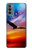 W3841 Bald Eagle Flying Colorful Sky Hülle Schutzhülle Taschen und Leder Flip für Motorola Moto G31