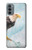 W3843 Bald Eagle On Ice Hülle Schutzhülle Taschen und Leder Flip für Motorola Moto G31