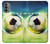 W3844 Glowing Football Soccer Ball Hülle Schutzhülle Taschen und Leder Flip für Motorola Moto G31