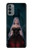 W3847 Lilith Devil Bride Gothic Girl Skull Grim Reaper Hülle Schutzhülle Taschen und Leder Flip für Motorola Moto G31