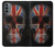 W3848 United Kingdom Flag Skull Hülle Schutzhülle Taschen und Leder Flip für Motorola Moto G31